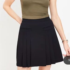 LOFT Pleated Black Skirt -16